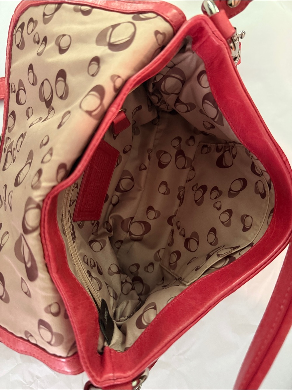 Coach Layla 18160- Camelia Leather- Crossbody or Shoulder Bag w Silver Hardware - Picture 5 of 10